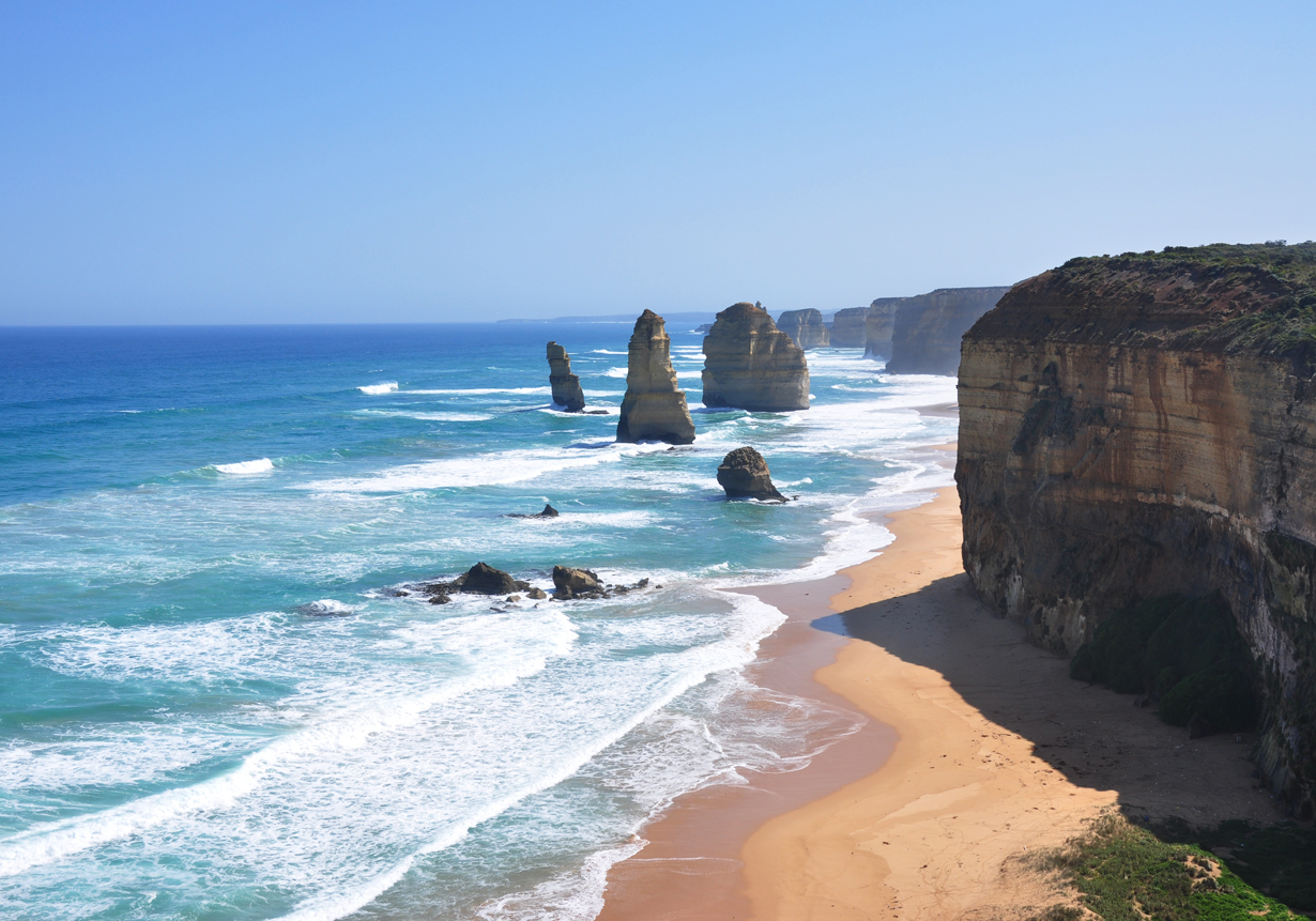 The iconic Twelve Apostles along the Great Ocean Road of VIctoria